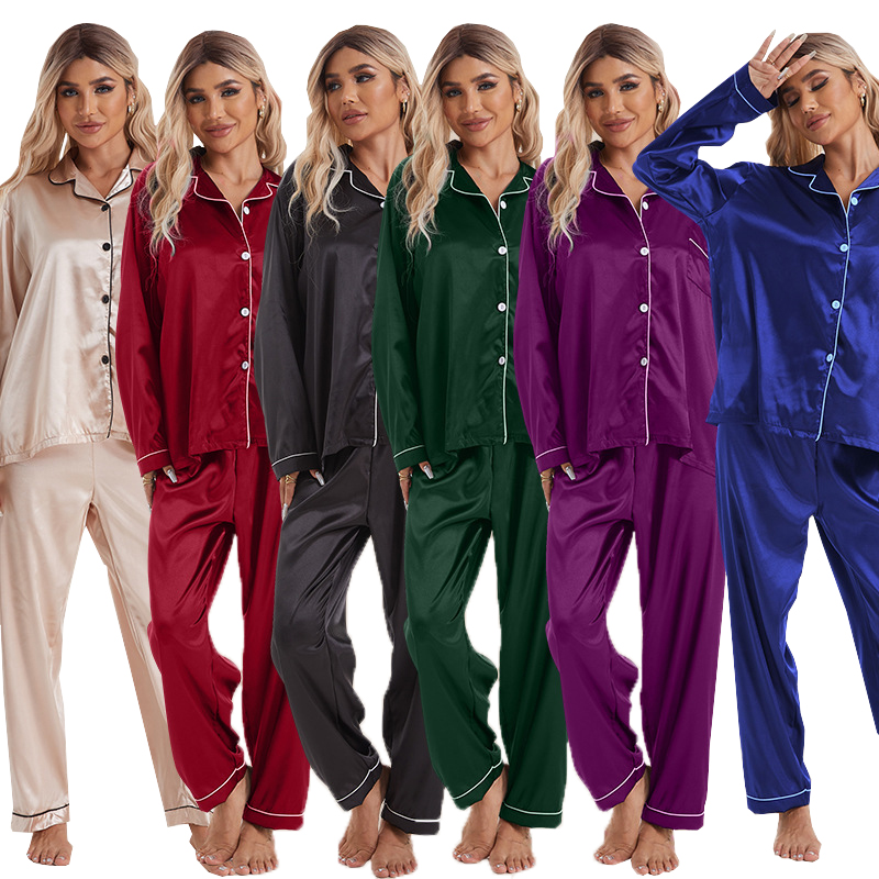 Anpassbare Satin Pajama Sets für Männer und Frauen