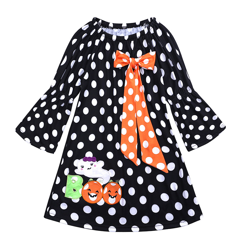 Langärmelige Mädchen’ Halloween Kleid