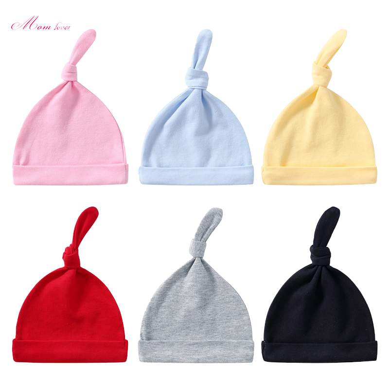 Babys Solid Color Baumwolle gestrickte Hut