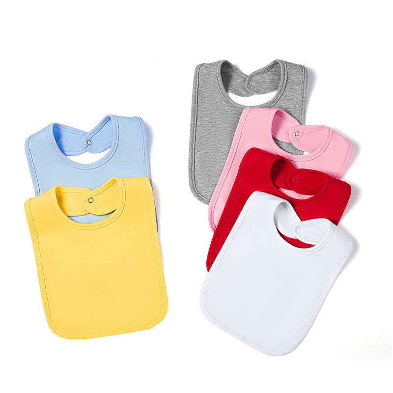 Säugling Baby Solid Color Baumwolle Bib