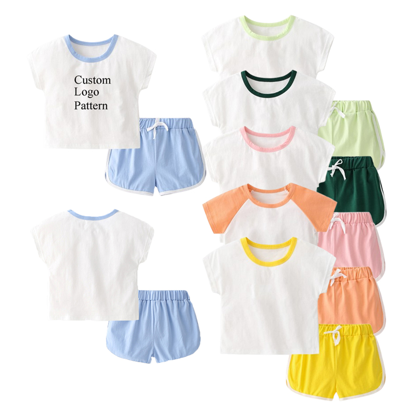 Custom OEM Baumwolle Spandex Junge Kleinkind Kleidung Sets