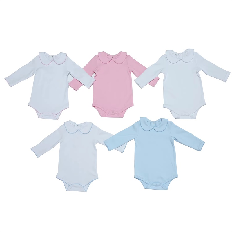 Baby Kleidung benutzerdefinierte Picot Trim Baby Onesie