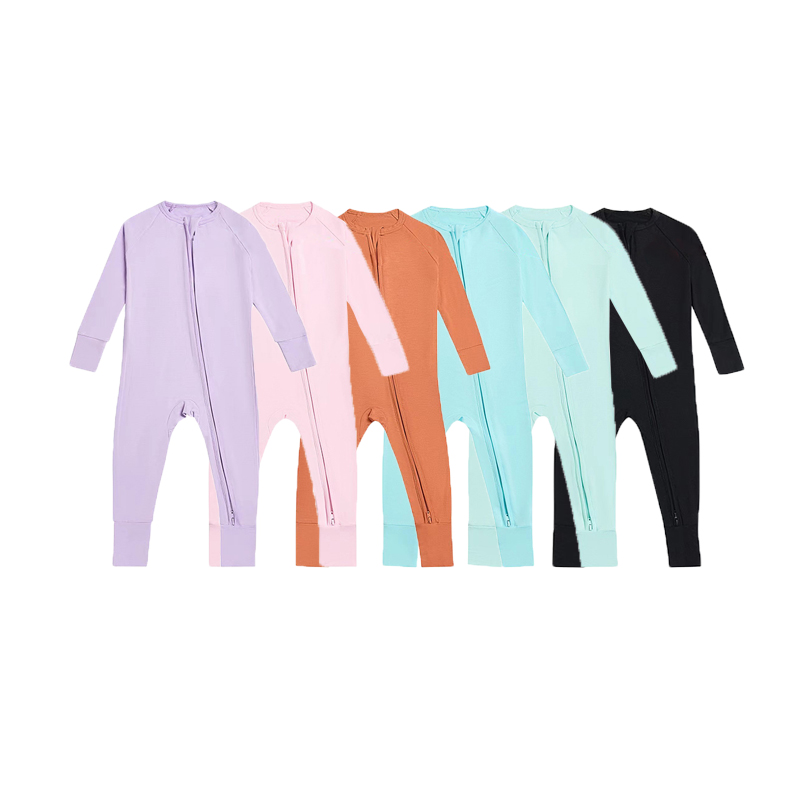 Bambus Baby Pyjamas Reißverschluss Footie Pyjamas Romper