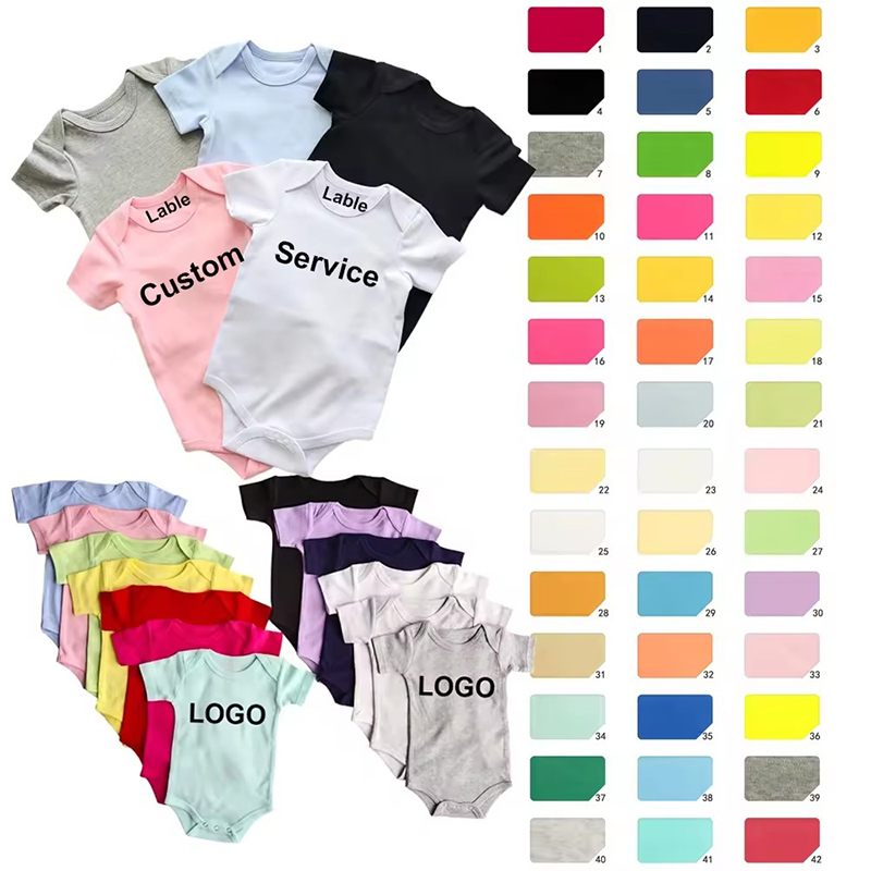 Kundenspezifische Neugeborenes Baby Onesie gekämmt Baumwolle Baby Mädchen Romper Säugling Bodysuit
